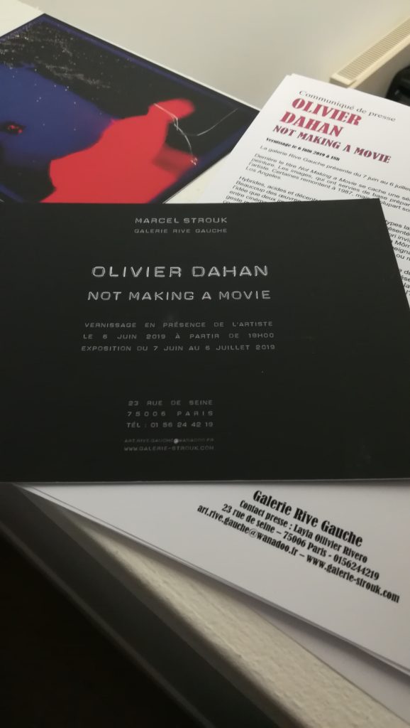 NOT MAKING A MOVIE de Olivier Dahan - MARCEL STROUK Galerie Rive Gauche Paris