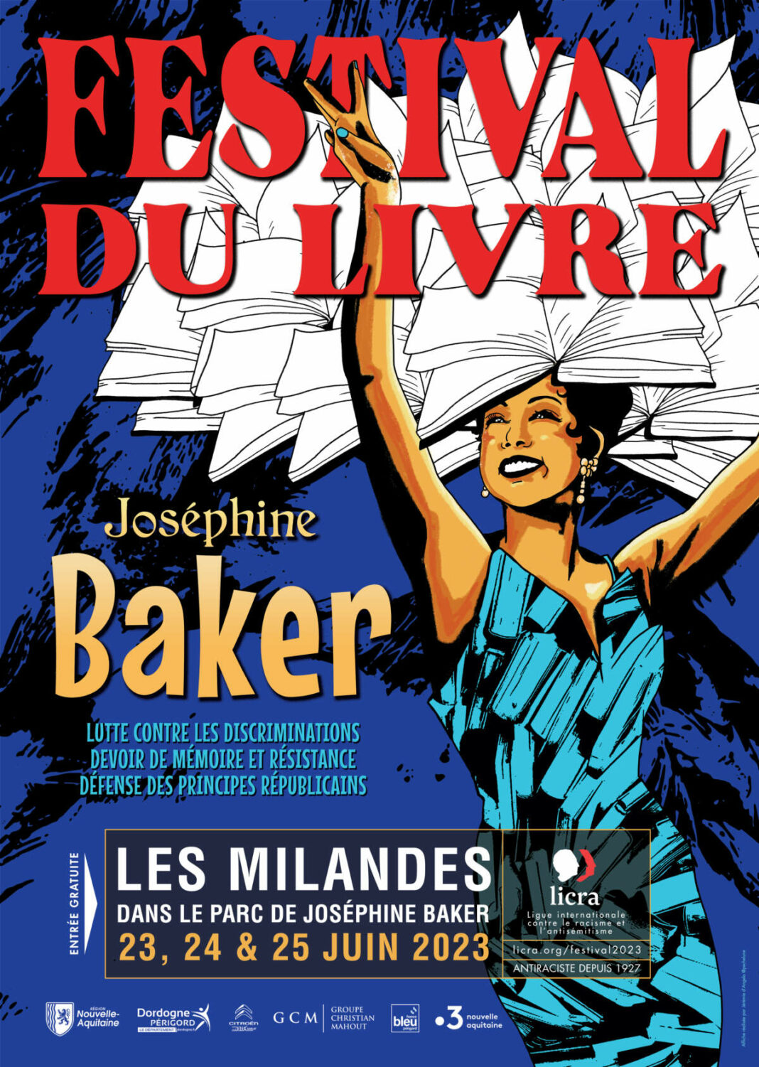 1er Festival du Livre Josephine Baker au Château des Milandes (Dordogne) 23-25 juin 2023