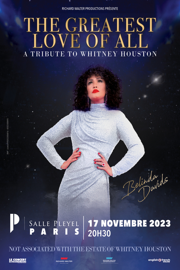 Tribute to Whitney Houston concert salle Pleyel 17 novembre 2023