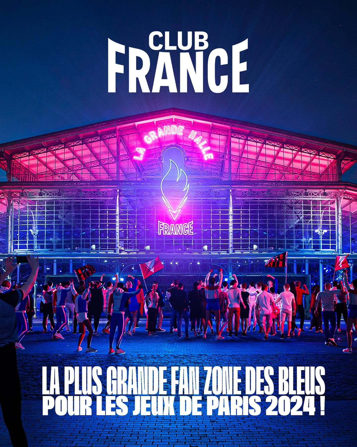 FAN Zone JO2024 CLUB FRANCE: Parc & Halle de la Villette (Paris 19e) Sports, Live, Concerts, Dance, screen , food truck… night&day