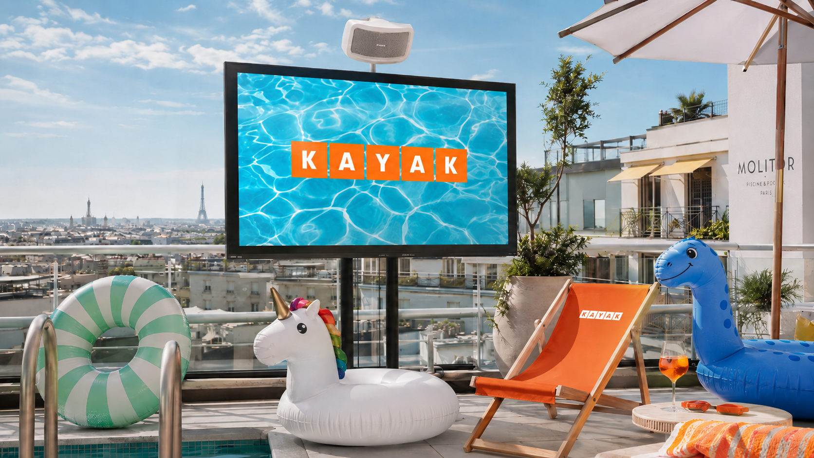 KAYAK met Paris en mode vacances sur le rooftop Molitor